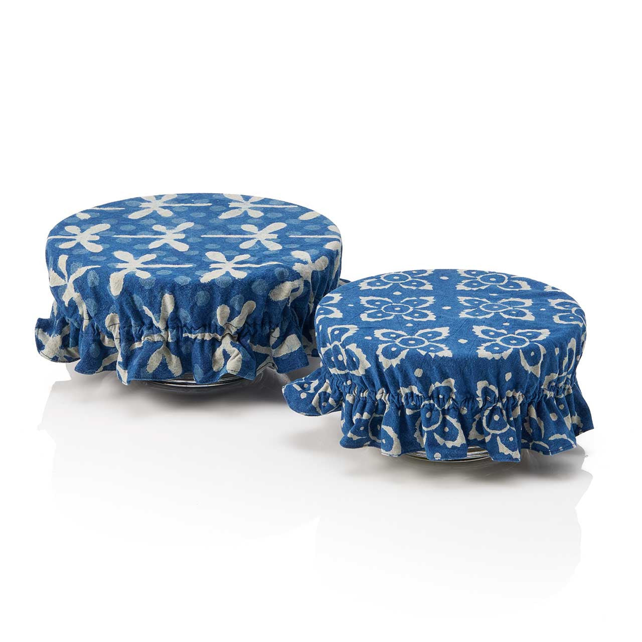 Indigo Dabu Bowl Covers - Set of 4