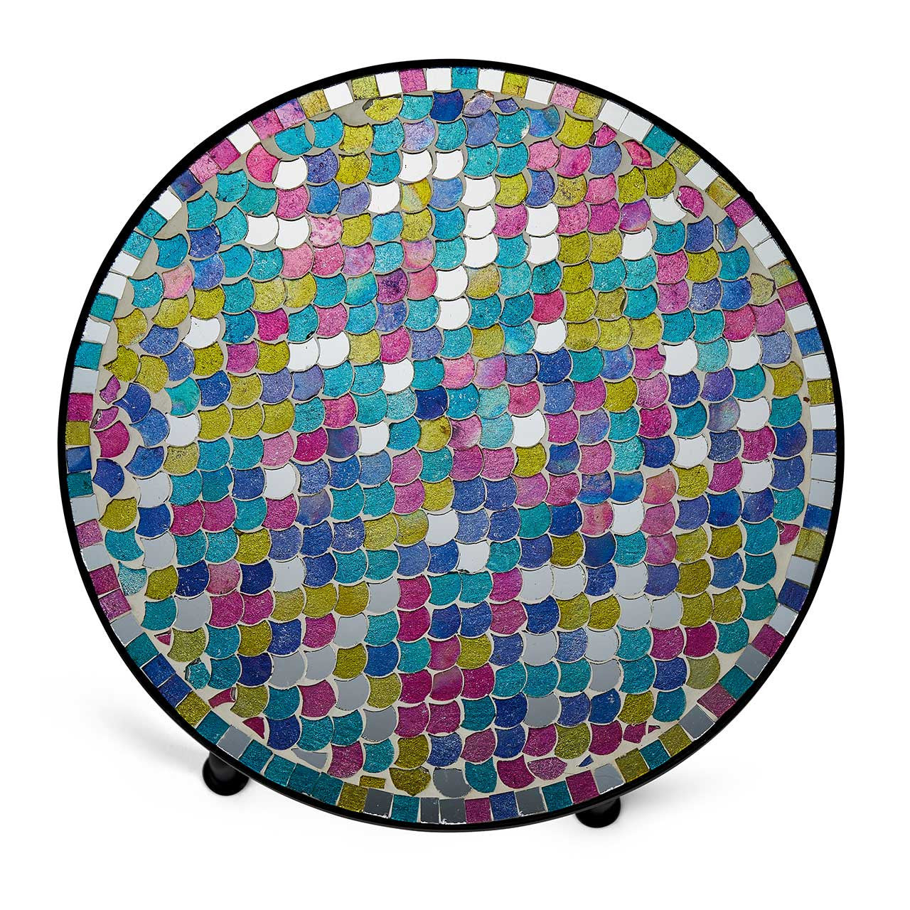 Rainbow Seashell Mosaic Table