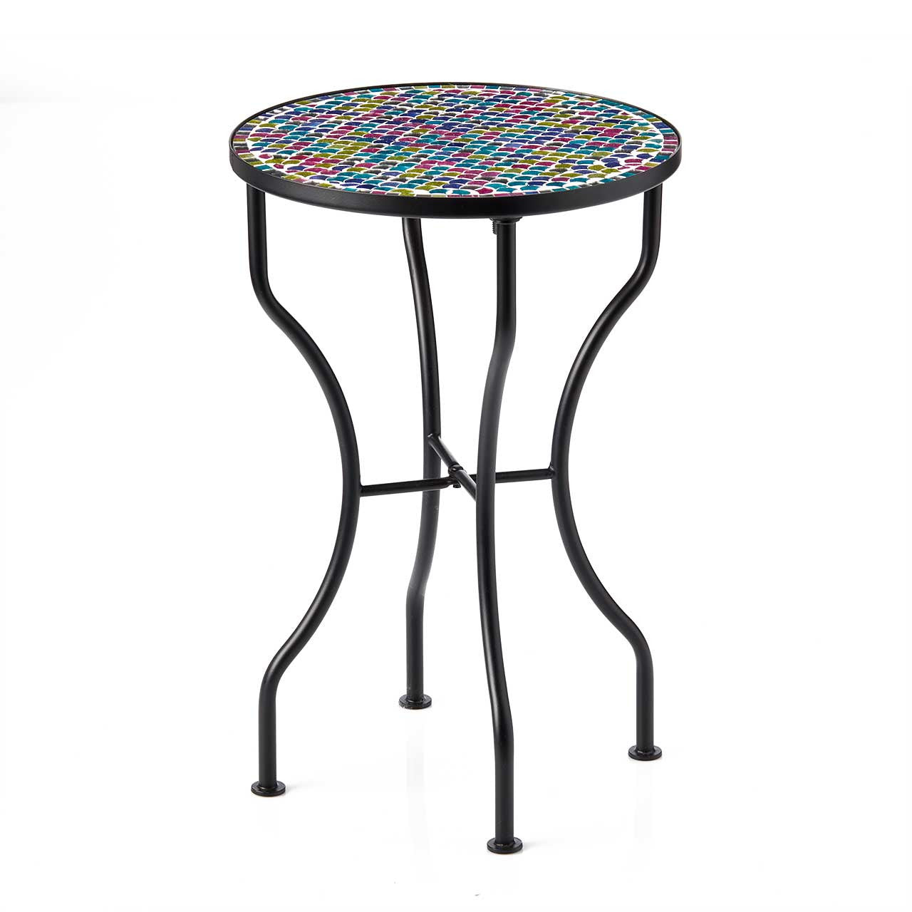 Rainbow Seashell Mosaic Table