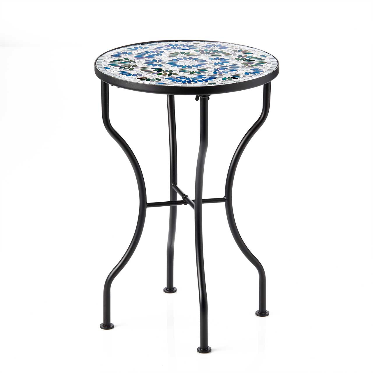 Cobalt Medallion Mosaic Table